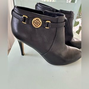 COACH Salene Leather Stiletto Ankle Booties